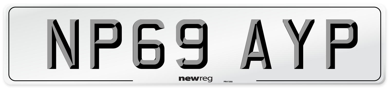 NP69 AYP Number Plate from New Reg